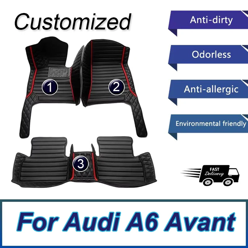 

Custom 3D Full Coverage Car Floor Mats for Audi A6 Avant 4G5 4GD C7 2007-2018 Year Interior Details Accessories