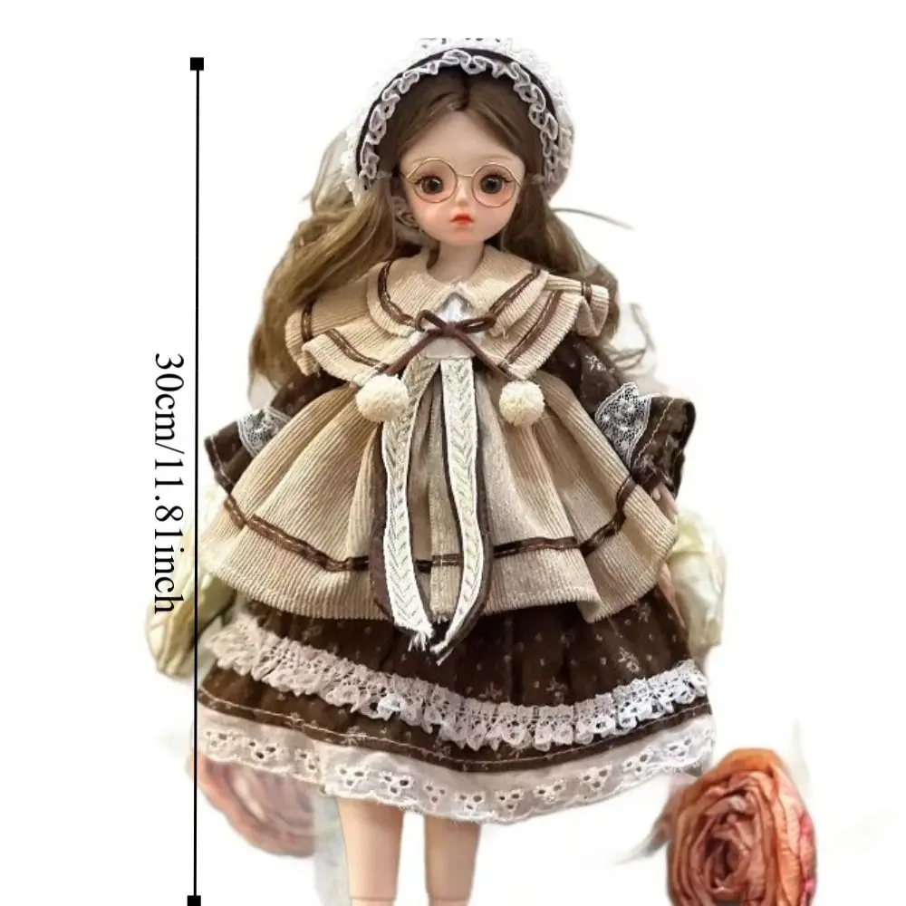 1/6 SD 30cm BJD 인형 옷 포함 매력적인 눈 긴 머리 공주 드레스업 BJD 인형 볼 조인트 애니메이션