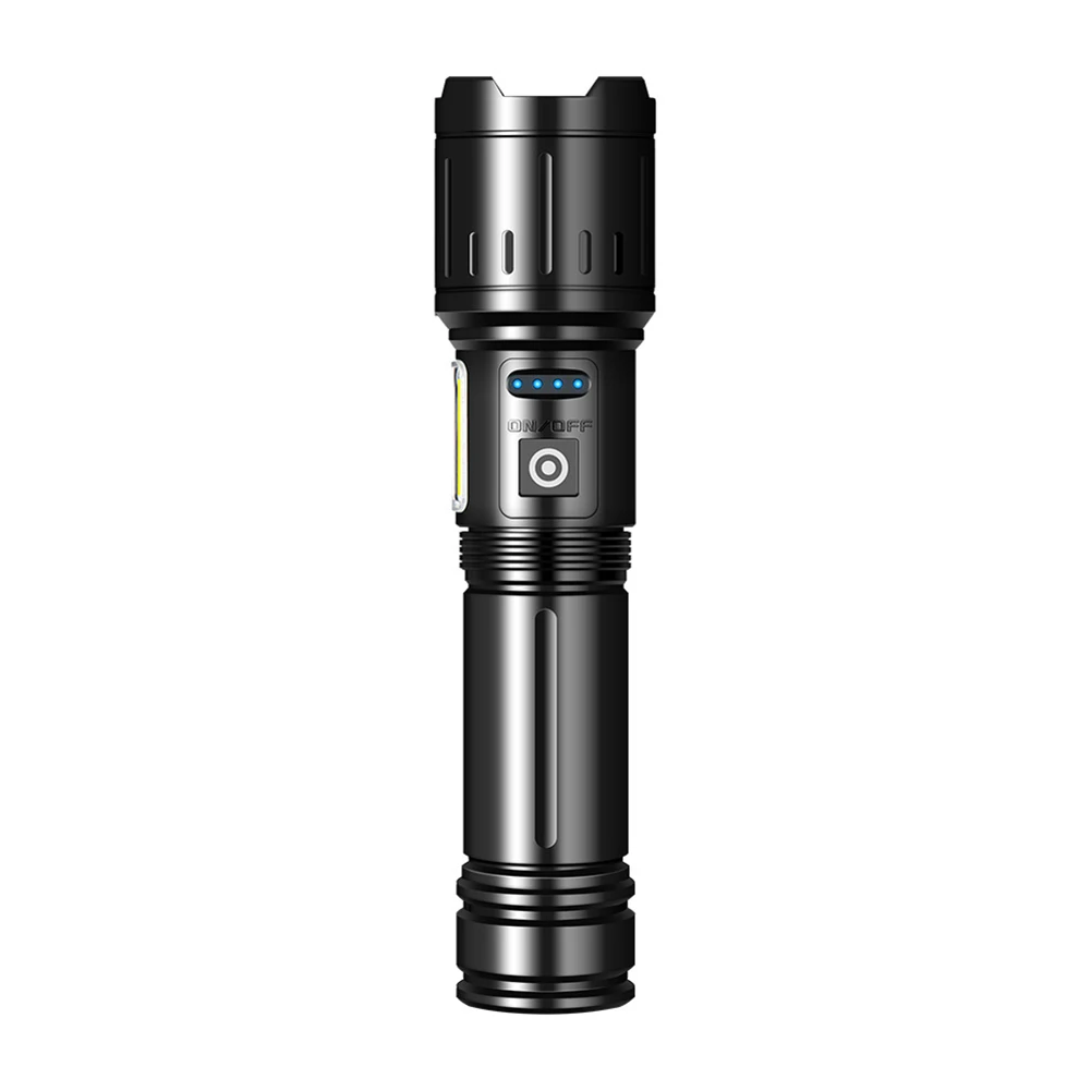 Portable Handheld Powerful Flashlight Telescopic Zoom Flashlight For Camping Outdoor Small Tools