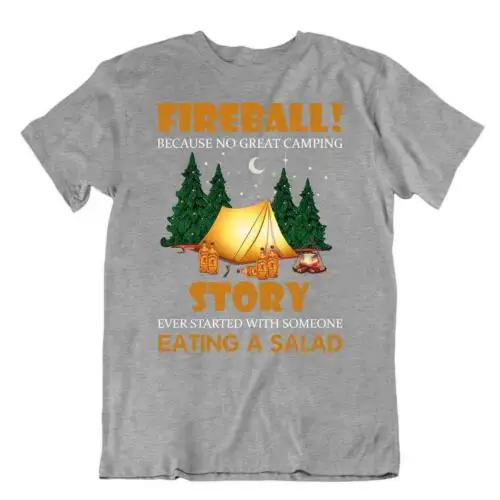 Camping Außerhalb Reise T-Shirt Geschenk Lustig Im Freien Frischen Feuerball