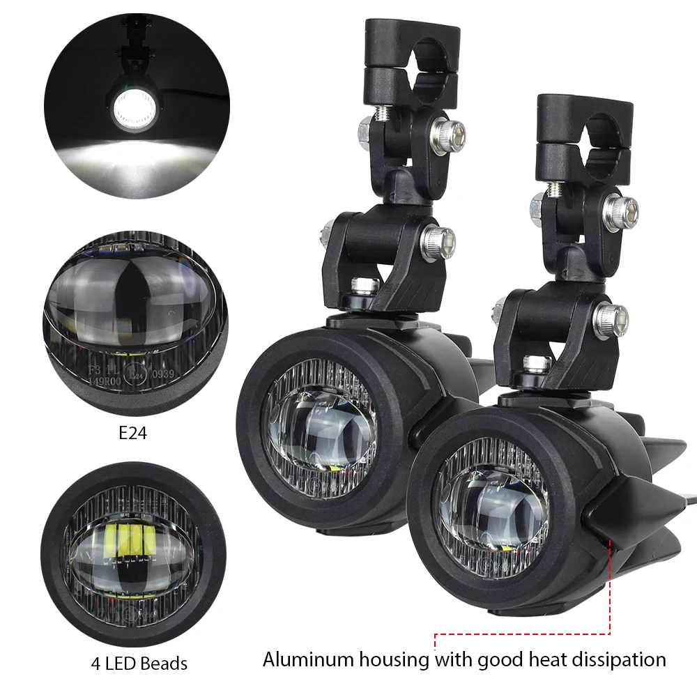 Upgrade Brighter Lamp For BMW R1200GS F800GS F700GS F650 K1600  Motorcycle fog light Auxiliary Lights 40W 6000K