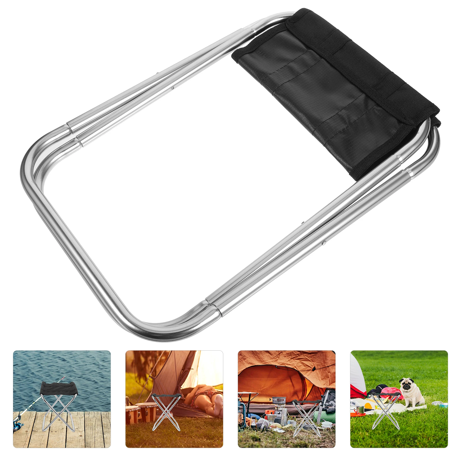 アルミ合金折りたたみスツールポータブル軽量ベンチキャンプ釣り旅行用多機能コンパクトアウトドアシート