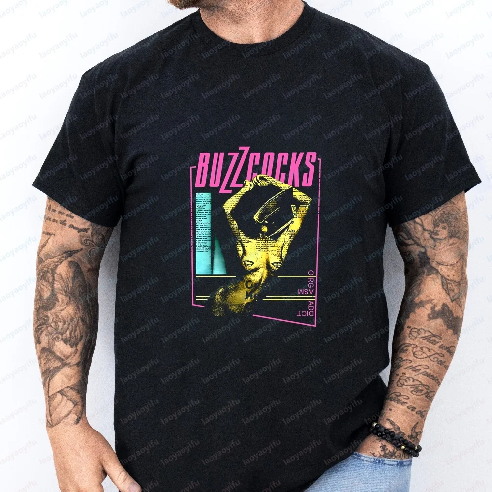 New Style Tops and T-shirts - Buzz Cocks. Summer Short-sleeved Men's and Women's Comfortable Round-neck T-shirts.