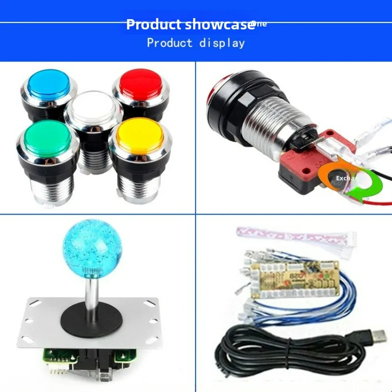 

2 Player DIY Arcade Joystick Kit USB Button Set for KOF Game Machine Accessories Coin Operated