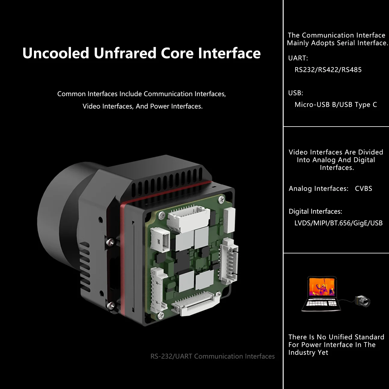 Automotive Night Vision Thermal Camera with Low Latency for Advanced Driver Assistance Systems (ADAS) Infisense Mini2640X512