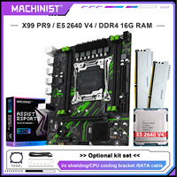 MACHINIST X99 PR9 Motherboard Kit Set Optional Xeon E5 2640 V4  LGA 2011-3 CPU And DDR4 16GB (2*8G) RAM Memory NVME M.2 USB3.0