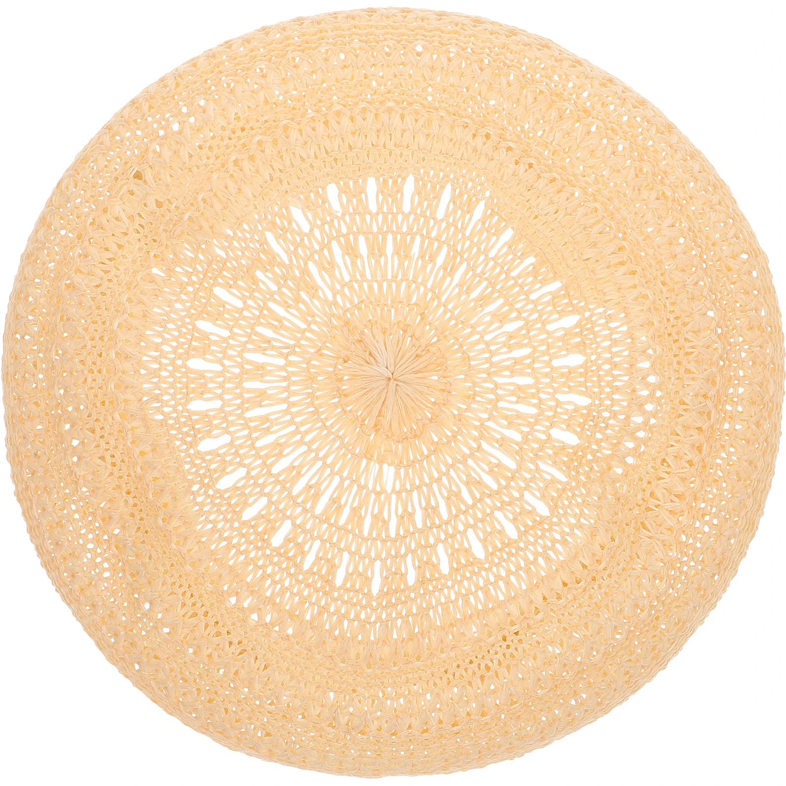 

Straw Beret Khaki Cap Vacation Hat Literature and Hats for Women