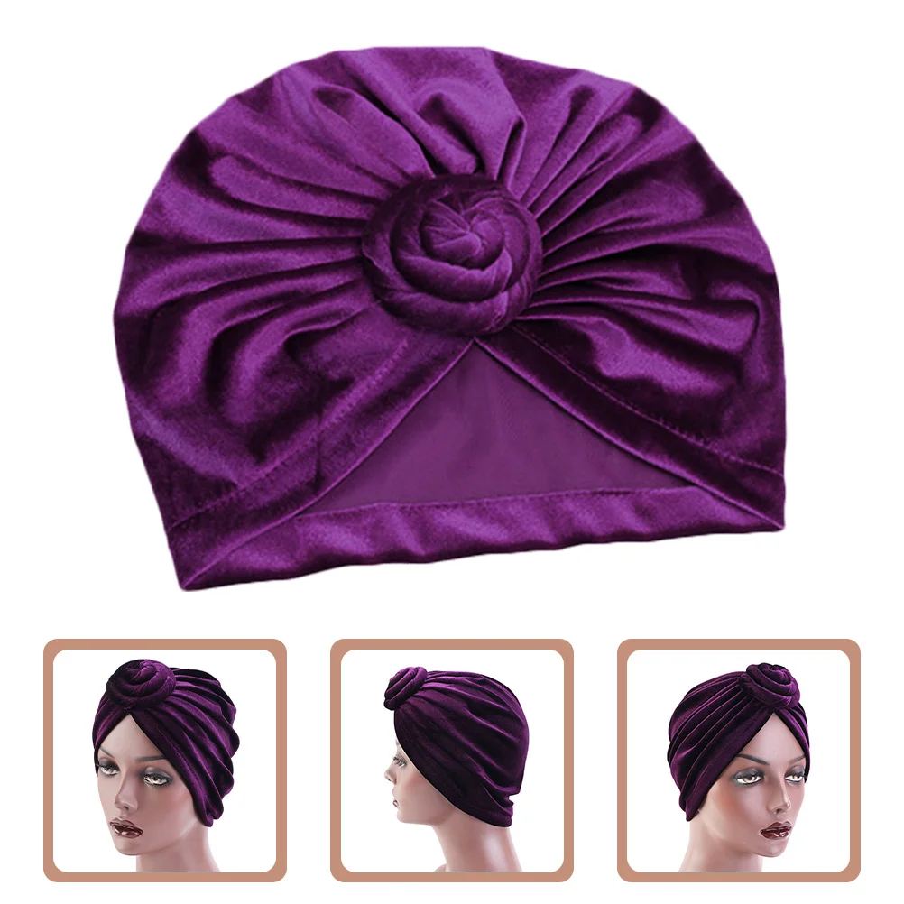 

2Pcs Luxurious Swirl Turban Hats Green Khaki Bohemian Soft Comfortable Ethnic Headwraps Women Fashion Accessories