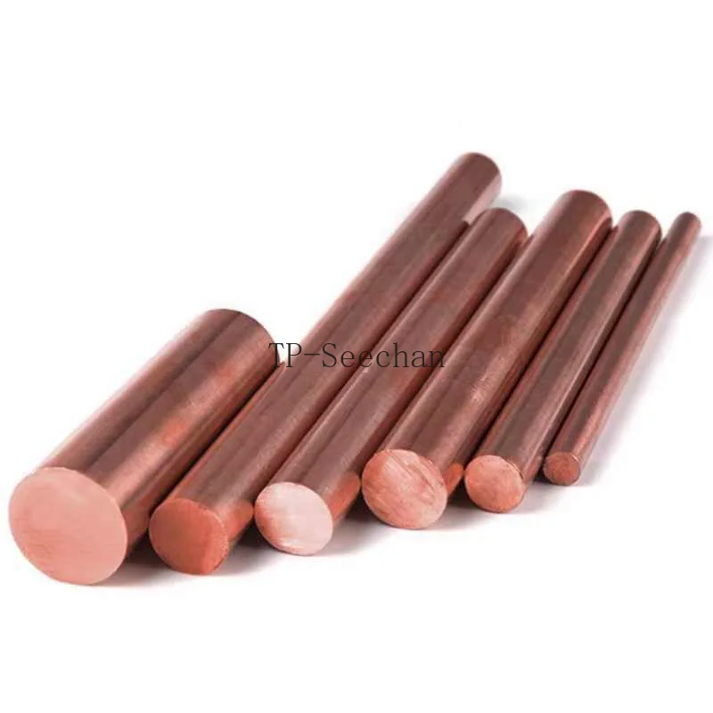 T2 Copper Rod Thin Round Soild Pure Rod Red Copper Bar CNC Metal Dia 2mm 2.5mm 3mm 3.5mm 4mm 5mm 6mm 7mm 8mm 10mm 12m 13mm~20mm