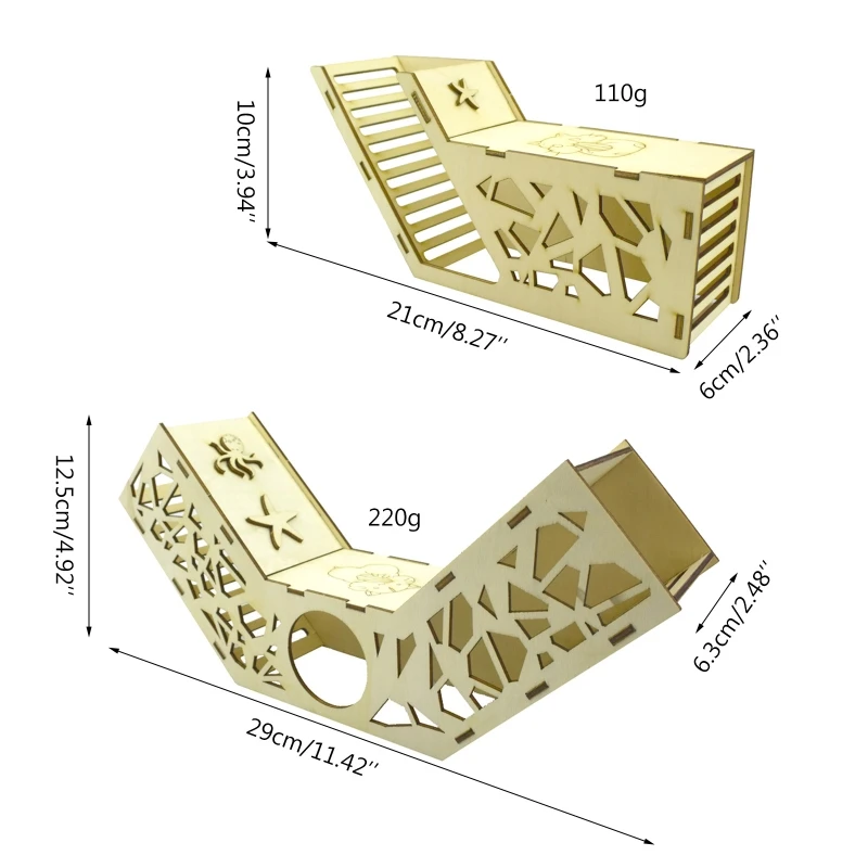 لعبة الهامستر الخشبية، مخبأ أنبوبي، منزل نفق التسلق، ديكور كوخ اللعب