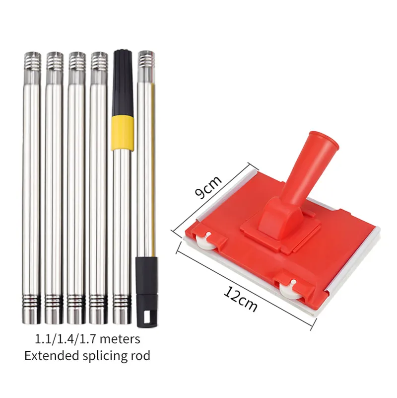 Red Paint Edger Cutting In Home Interior Plastic Wall With  Pad Nylon Bristles Edges Painting Corner and Extension Pole