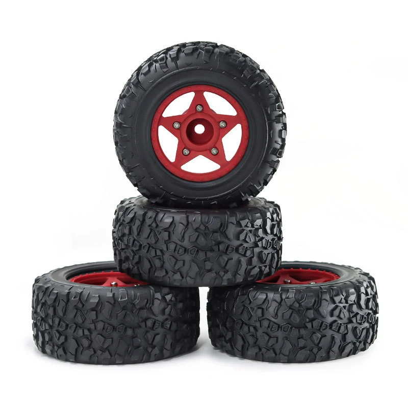 4Pcs 109mm 1/8 1/10 Short Course Truck Tire with 12mm 14mm 17mm Wheel Hex for TRAXXAS Slash ARRMA SENTON Vkar SCTX10 HPI RC Car