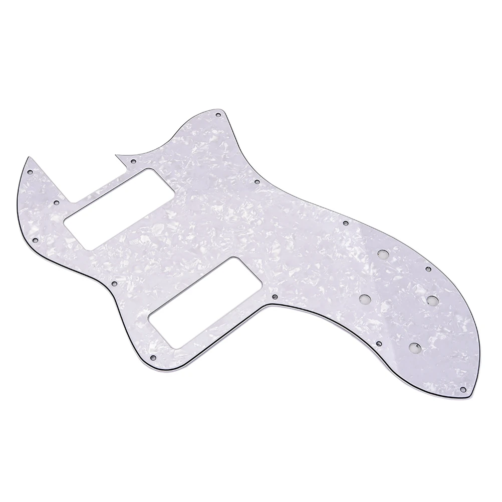 

Guitar Pickguard 3 Ply PVC White Electric Bass Accessories Scratch Resistant Style 13 Hole Fits Mexico 72 Deluxe