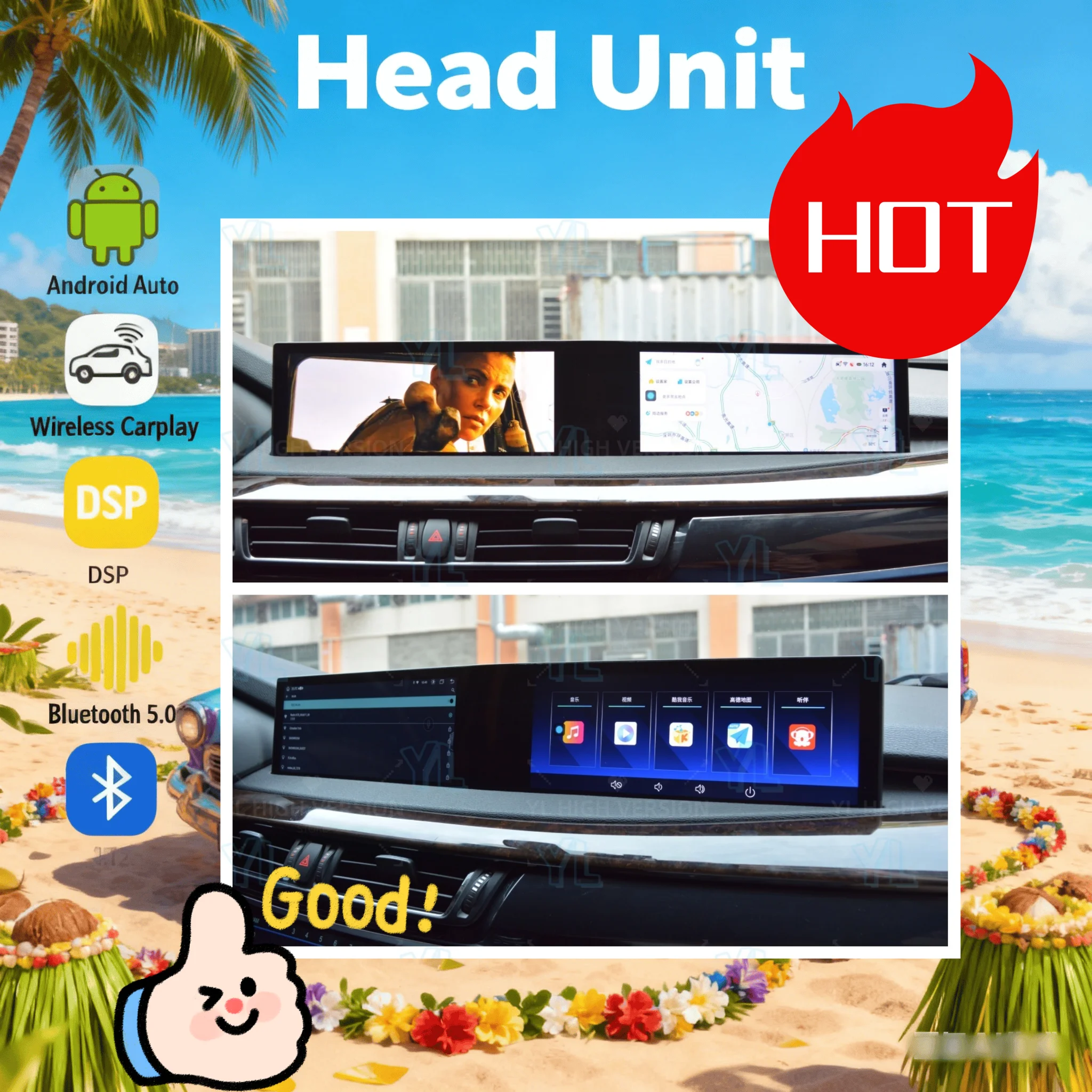 

Q 21 inch For BMW X5 F15 X6 F16 X5M X6M 2007-2019 Android 14 Radio Wireless Carplay Multimedia Touch Screen Stereo Bluetooth 5.0