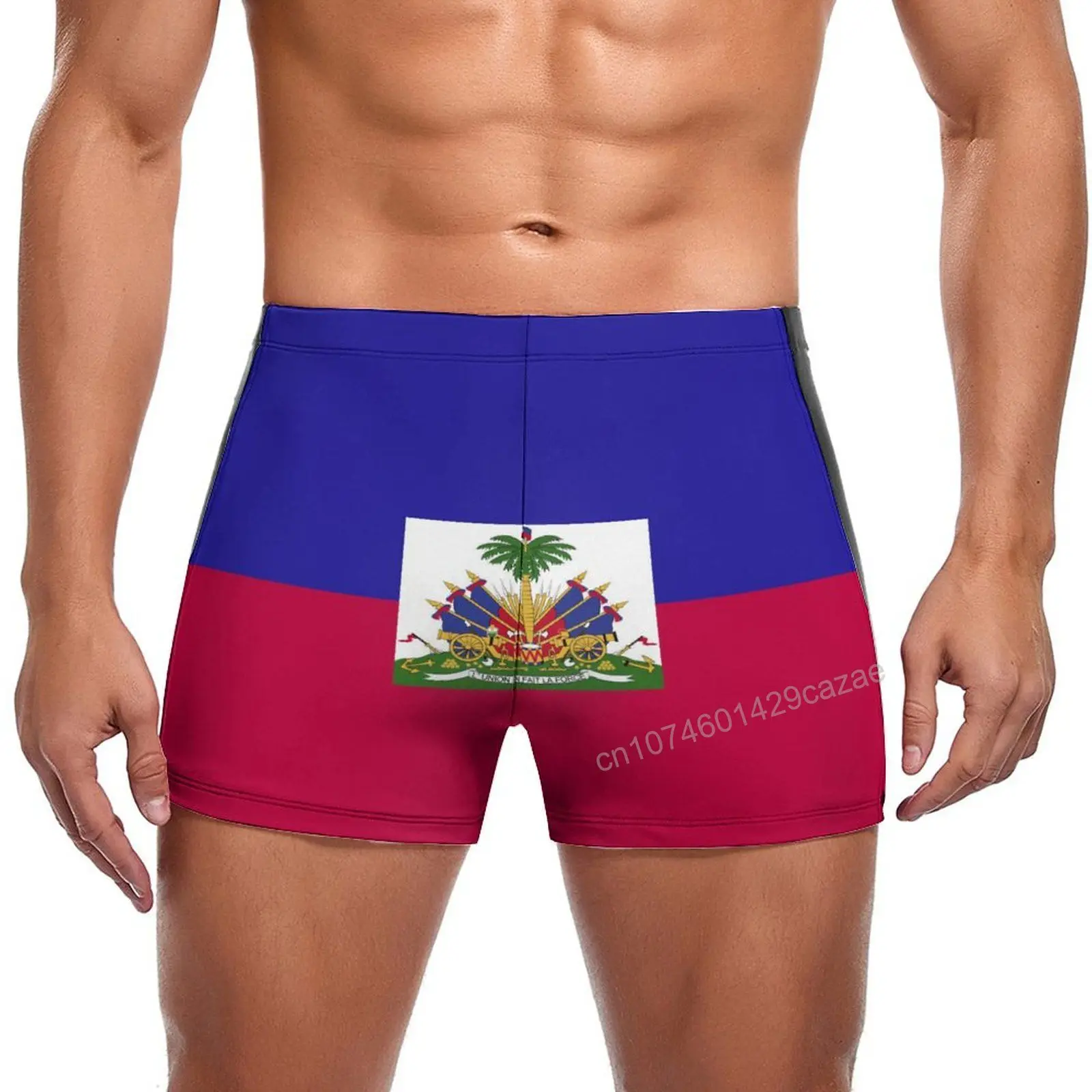 

Swimming Trunks Haiti Flag Quick Dry Shorts For Men Swim Beach Short Summer Gift