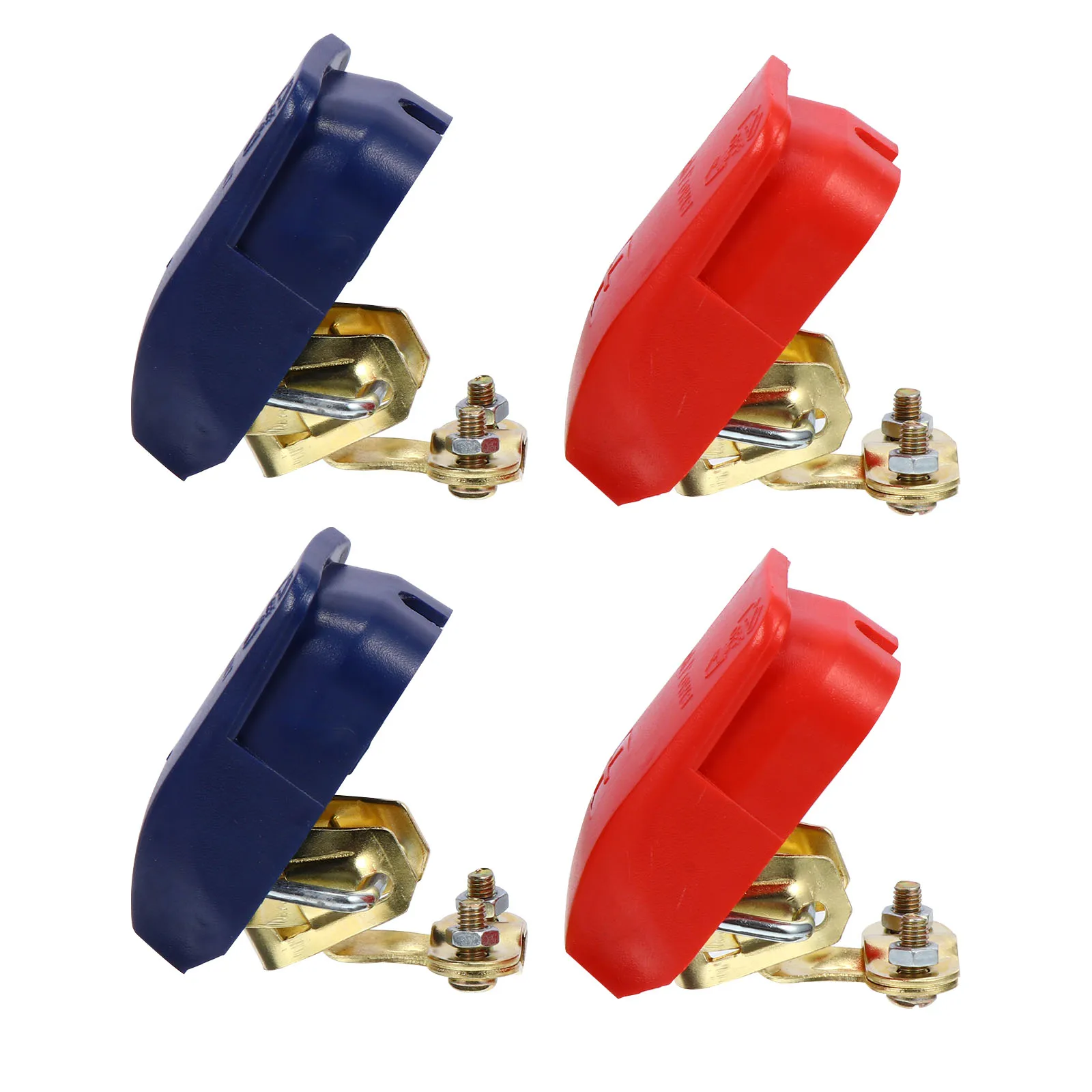 

2Sets Car Terminal Caps HeavyDuty Connectors Cable Clamps Automotive Accessories Truck Standard Design Easy Installation