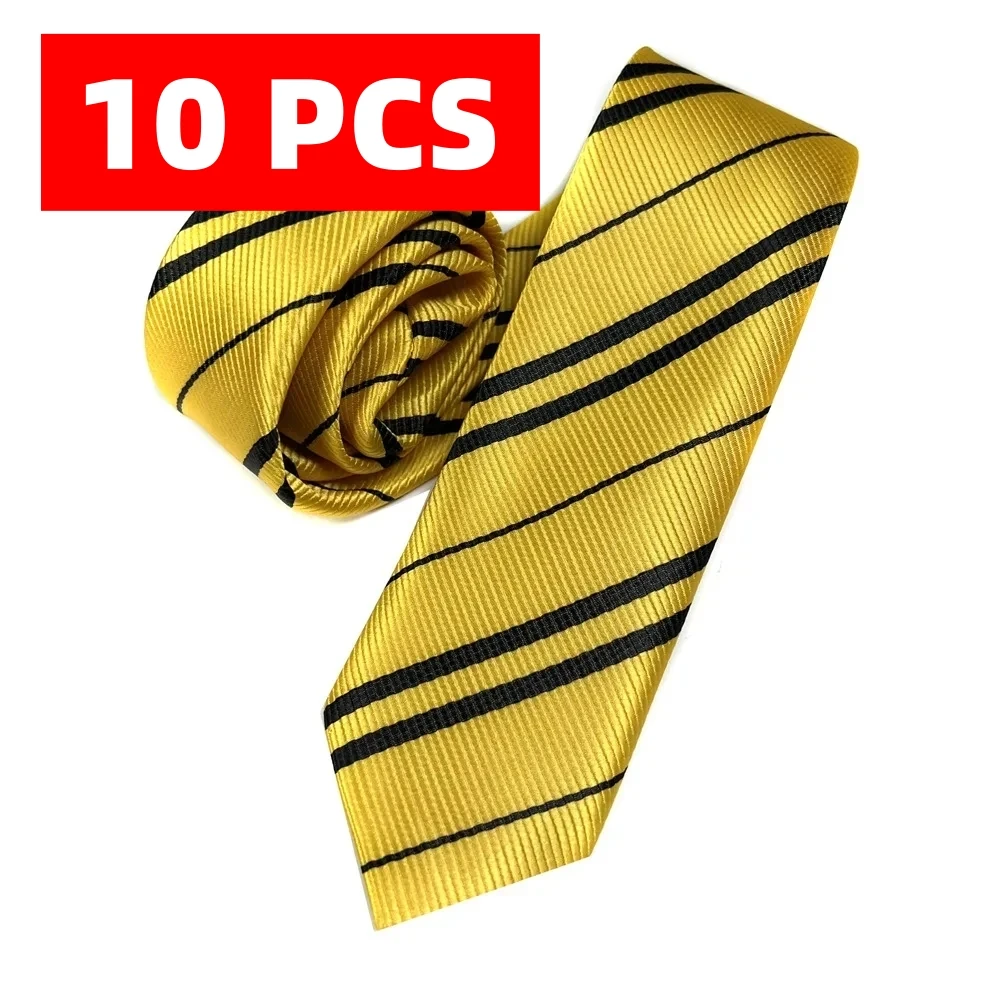 10 PCS harrie potte Halloween Cosplay Tie Themed Party Costume Accessory Regular Classic Red Necktie Unisex Adult  Cosplay Gift