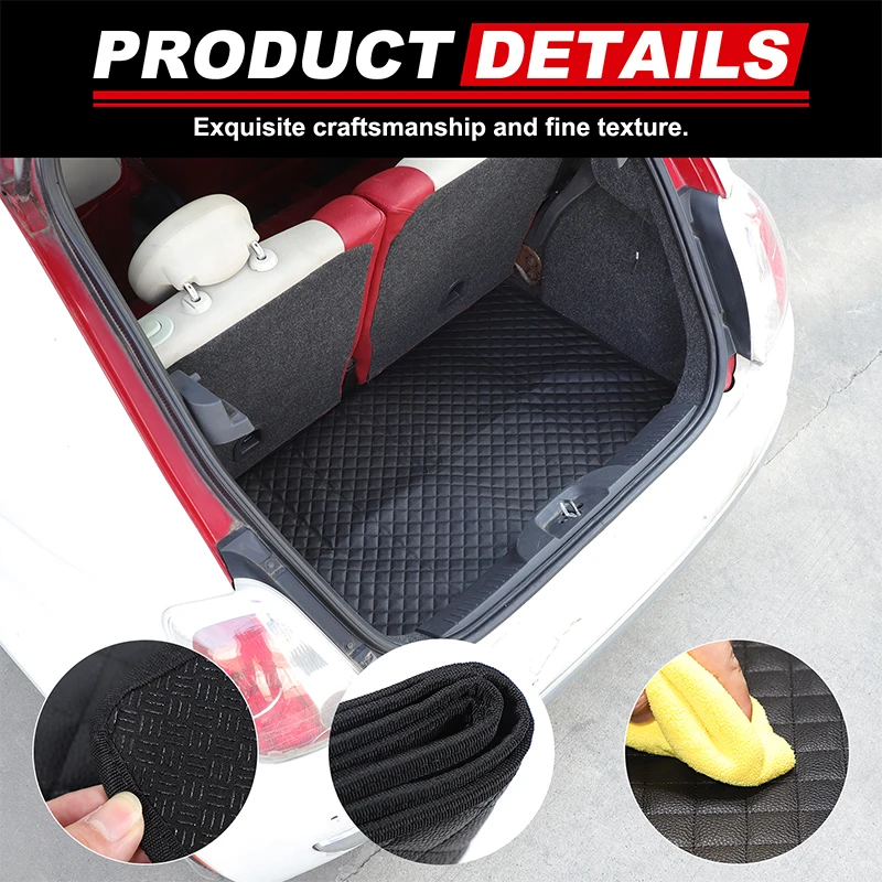 

For Fiat 500 2007-2015 Car Rear Cargo Liner Trunk Mat Weather-Resistant Protection Water Proof Pad Floor Mat Accessories