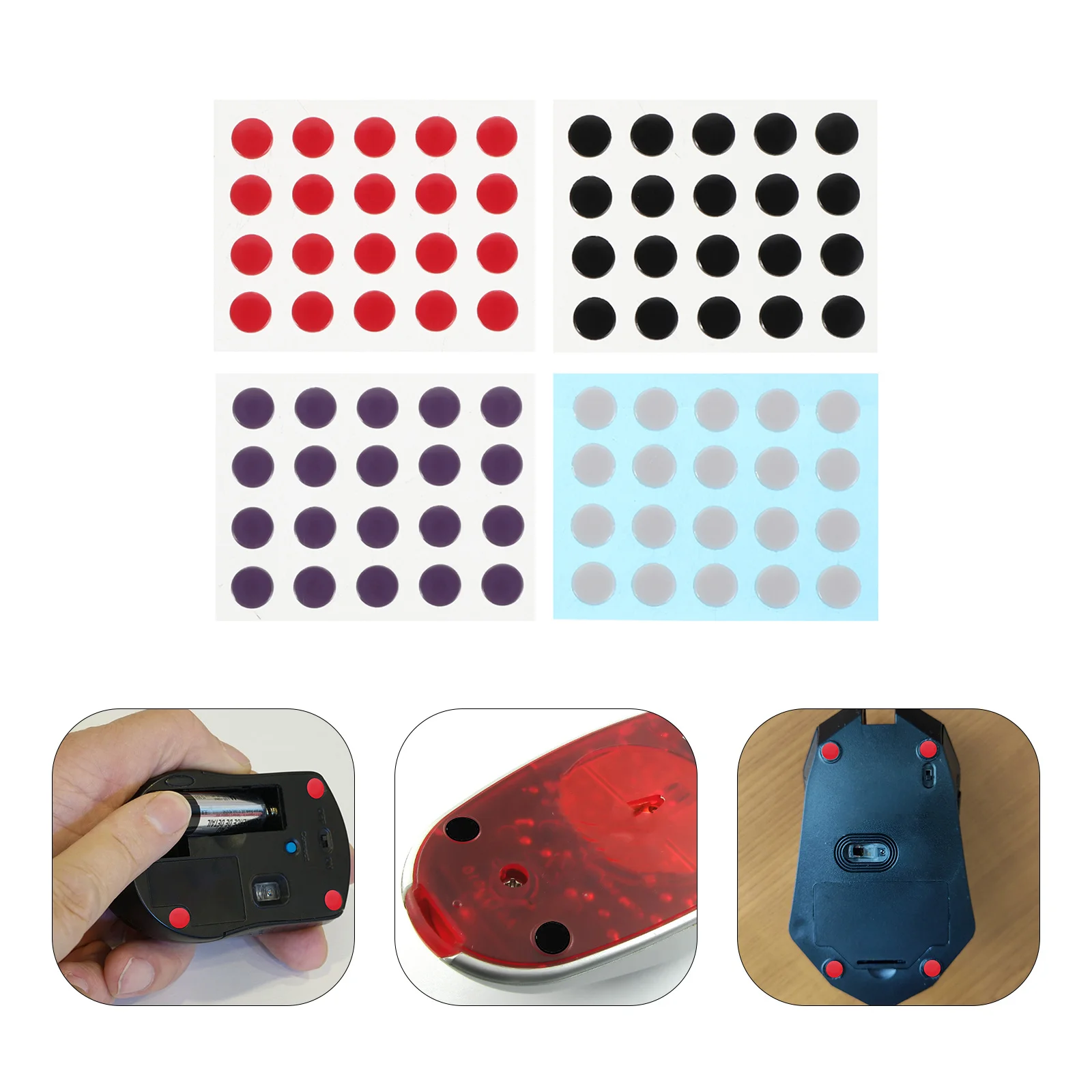 

4pcs Mouse Feet Sticker Replacement Pads Universal Fit For Gaming Mice Smooth Glide Wear-Resistant Adhesive Feet Pad Computer