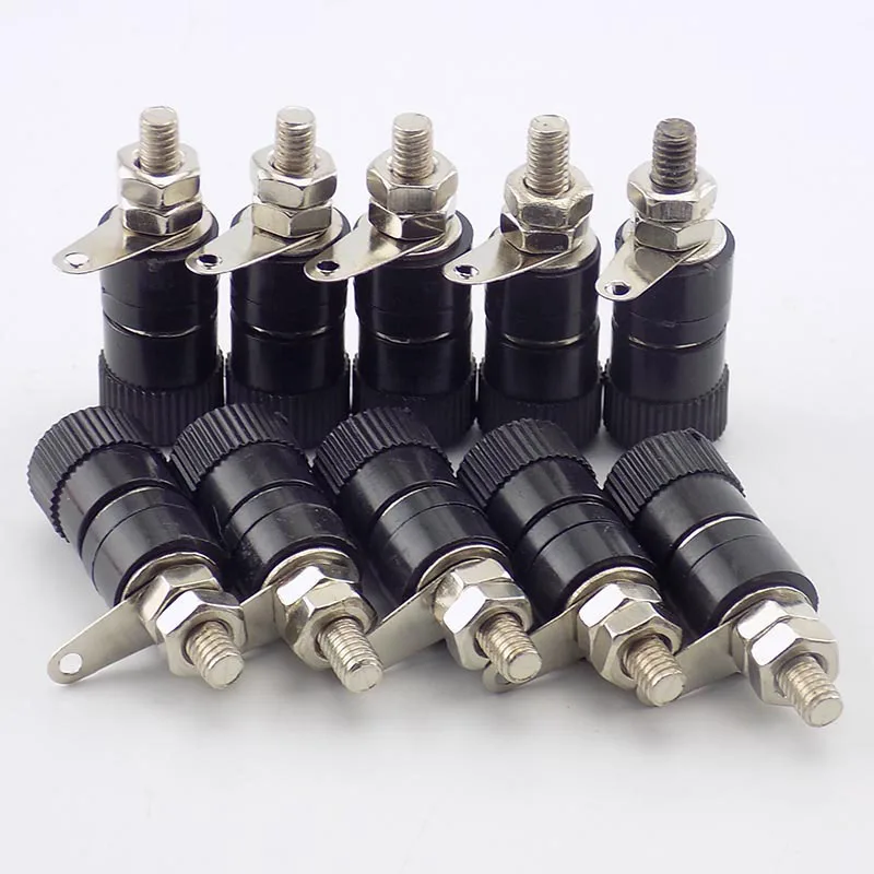 เครื่องขยายเสียงลําโพง 4 มม.DIY กล้วยหญิงปลั๊กโพสต์ Connector Splice เทอร์มินัลสําหรับแจ็คสีแดงและสีดํา C3