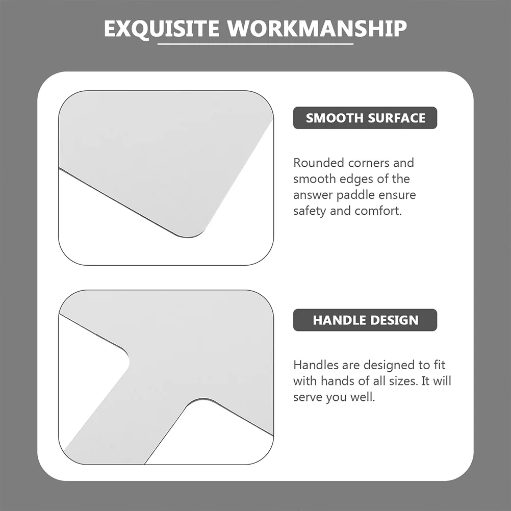 

2pcs Answer Paddle School White Boards Lightweight Reusable Dry Erase Paddles Portable Student Supply Handheld Wooden Answer