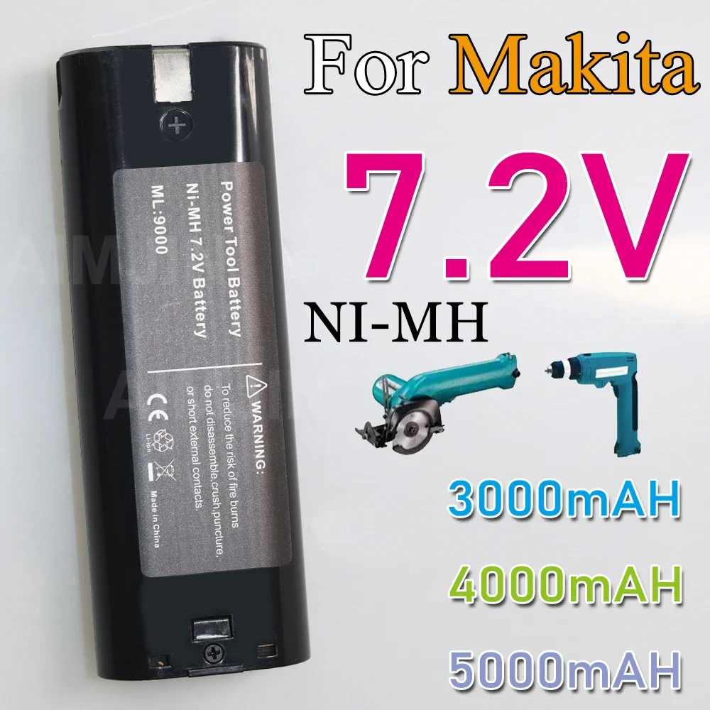 7.2V 3000mAh Power Tool Battery For MAKITA 7033 7002 7000 632003-2 191679-9 192532-2 Cordless Drill tool Battery