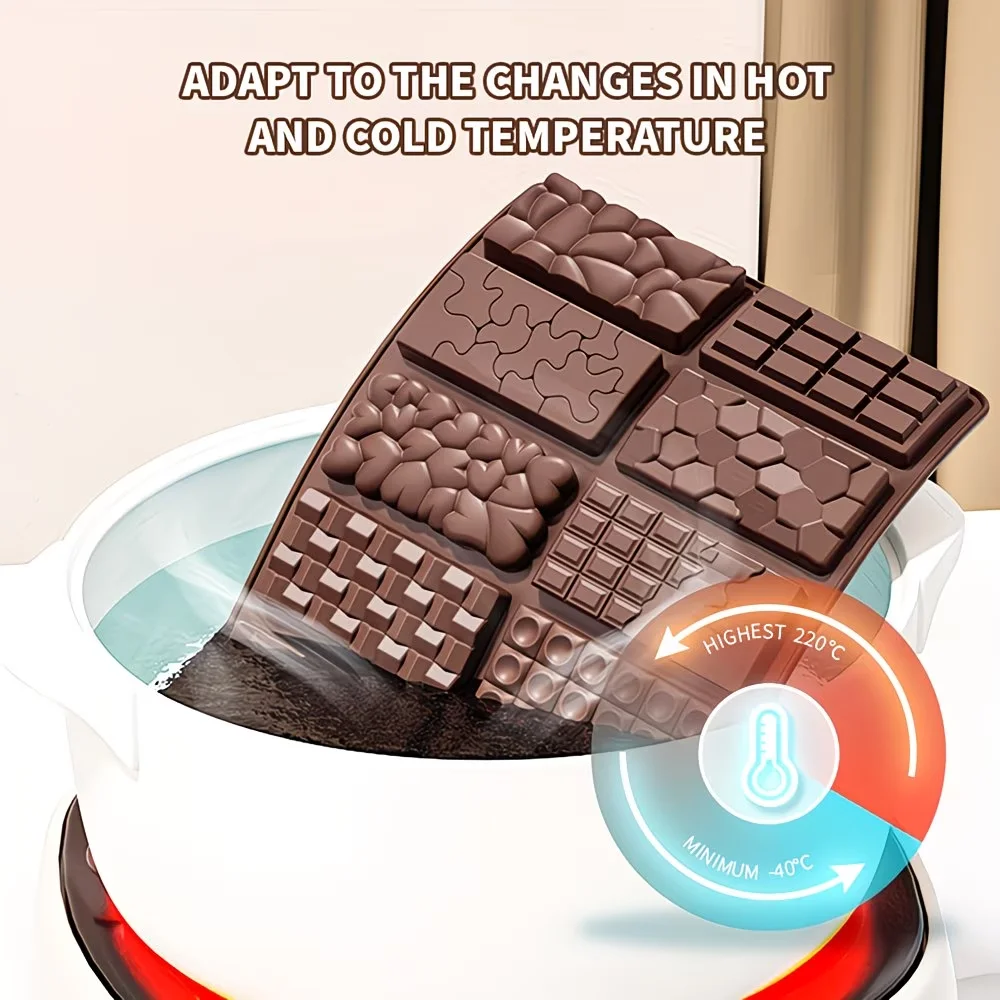 12-in-One Dubai Chocolate Mold Bars - Almond Chocolate Bars, Silicone Mold for Baking, Detachable Candy Mold for Cake Decoration view 5