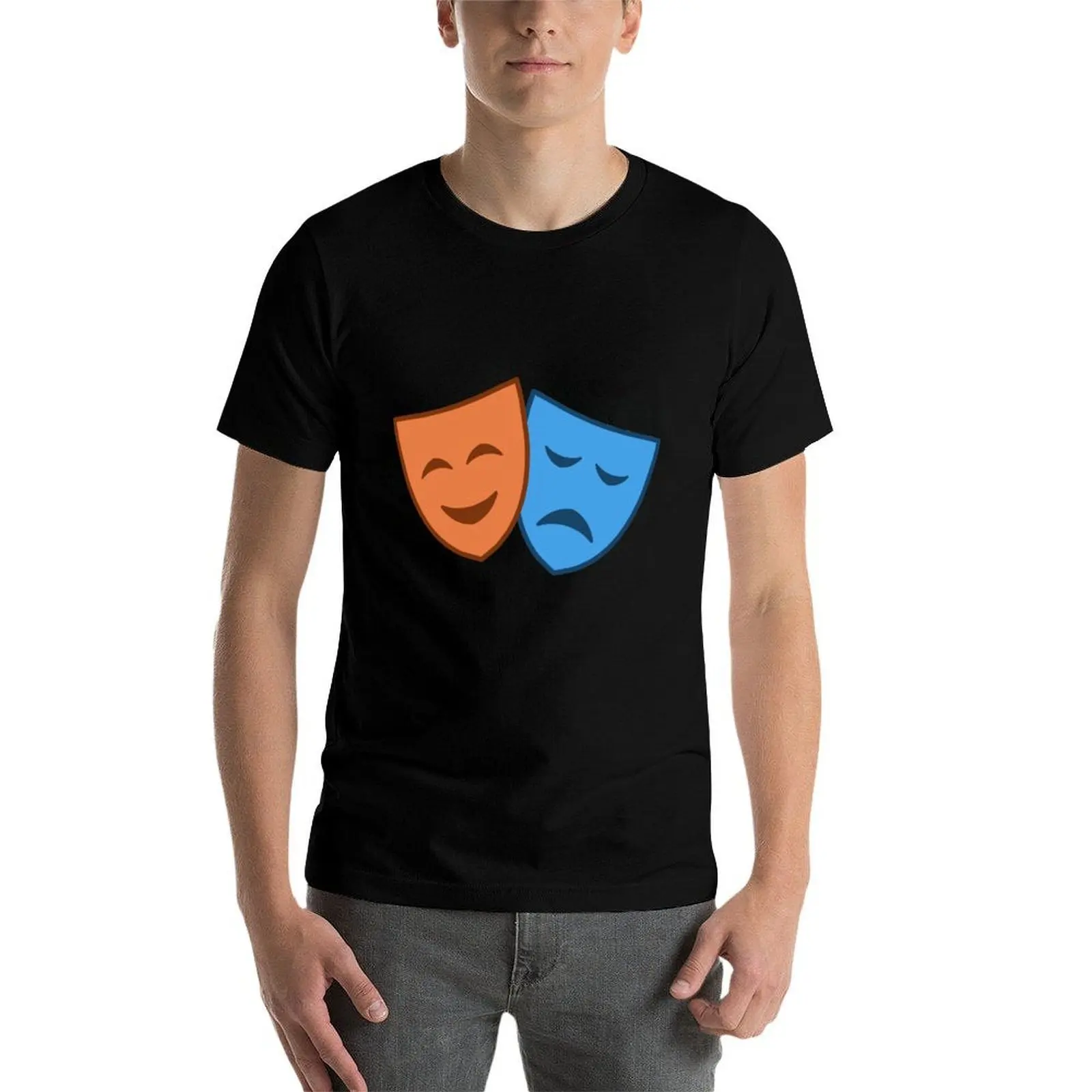 Comedy/ Tragedy Masks T-Shirt Independence Day Short Sleeve T-Shirt view 4