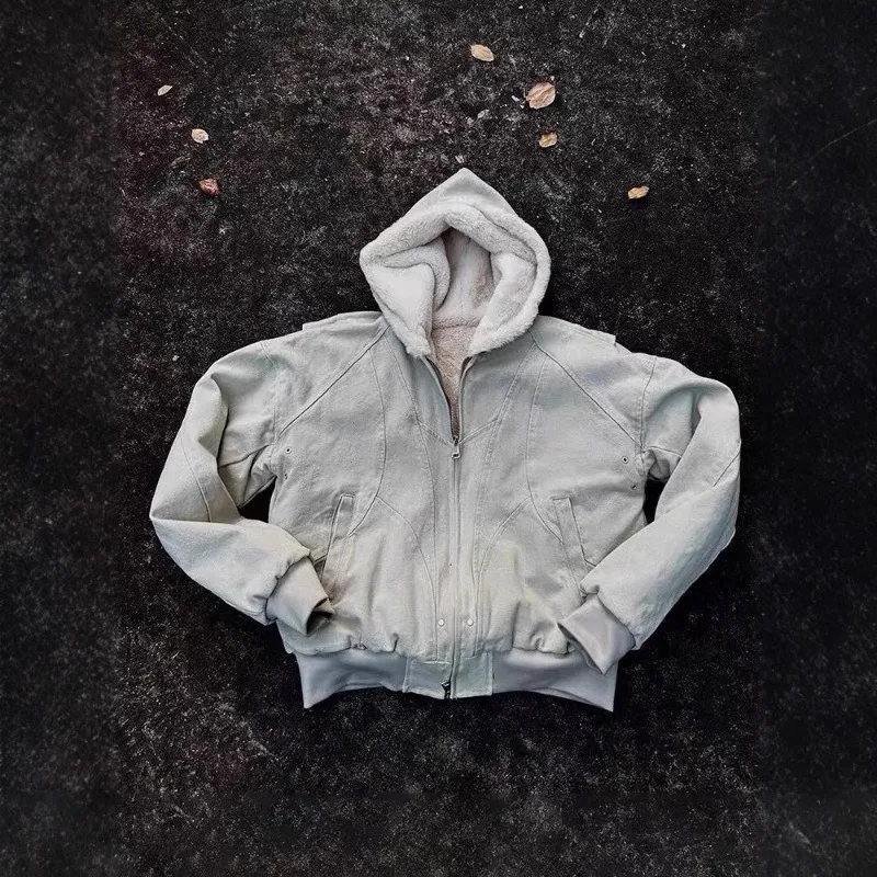 

YYAHAS модное пальто из искусственного меха норки с толстым капюшоном, тяжелая парусиновая хлопковая куртка, трендовая женская одежда