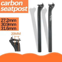 27.2 30.9 31.6 Seatpost Carbon Mtb Bicycle Seat Post 31 6 Rear Offset 20mm Road Bike Seatpost 350mm 450mm Black