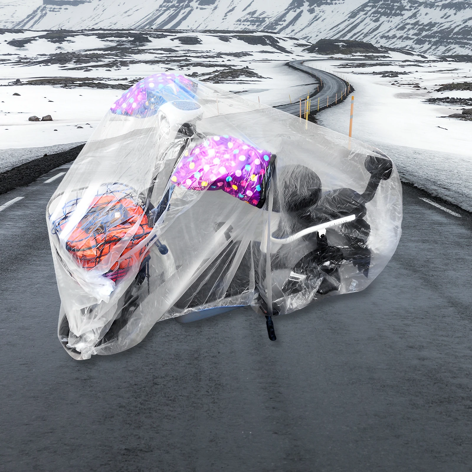 

4pcs Motorcycle Bike Cover All Weather Waterproof Outdoor Disposable Protective For Dirt Droppings Lightweight