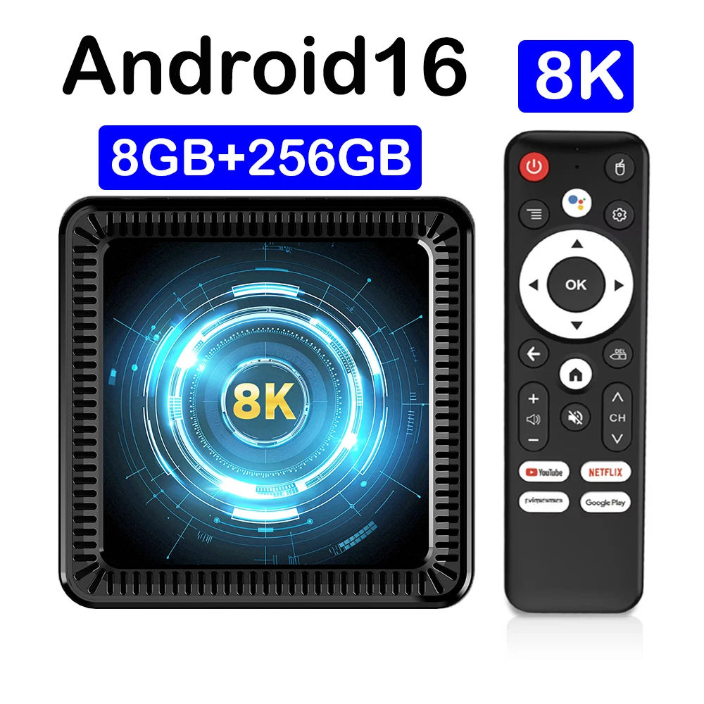 Q19 Smart TV Box Android 16 Allwinner H618 Quad Core 8GB 128GB 256GB Wifi6 BT5.4 8K 4K Media Player Google Assistant Set Top Box