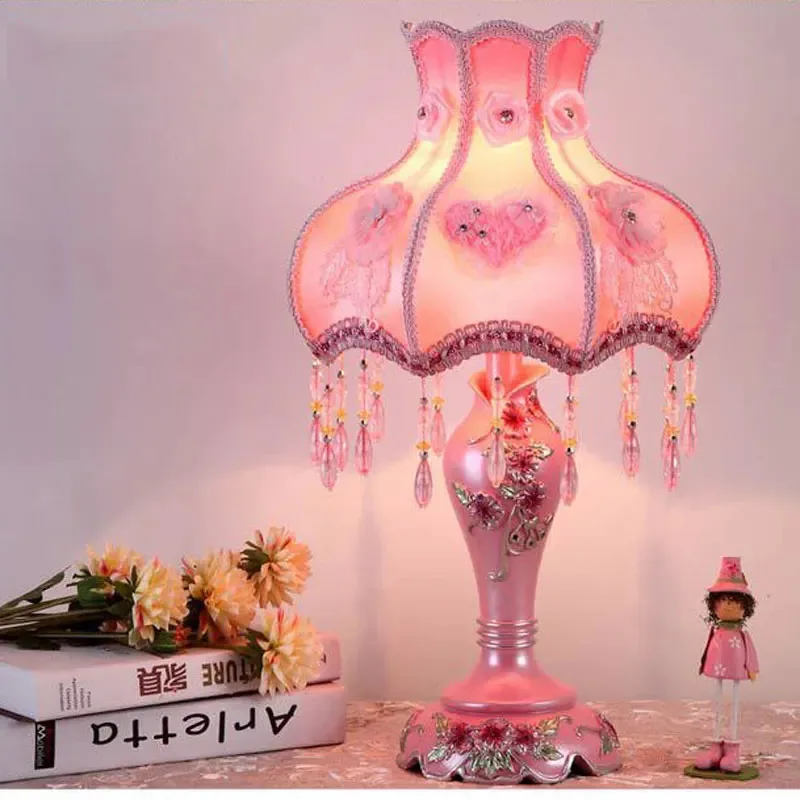 

European Style Bedroom Bedside Lamp Hotel Weddings Room Night Lamps Creative American Garden Wedding Palace Table light