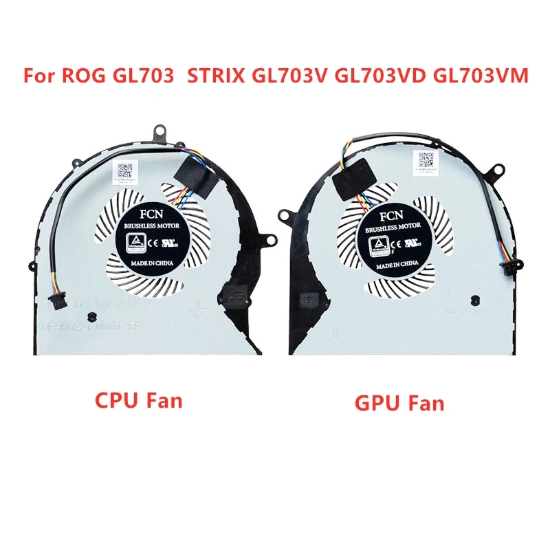 Brand New Original Laptop CPU GPU Cooling Fan For ASUS GL703 ROG STRIX GL703V GL703VD GL703VM