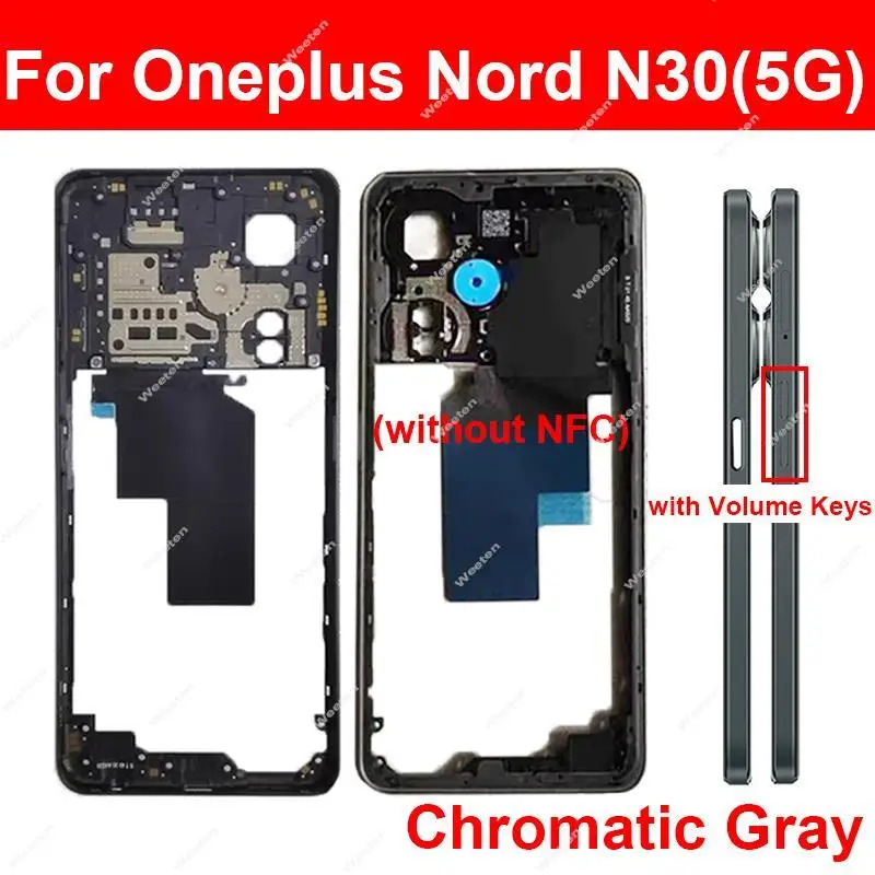 Middle Frame Housing For OnePlus 1+ Nord N20 N20Se N30 N100 N200 N300 Nord CE2 Lite CE3 Lite Middle Housing Bezel Plate Parts