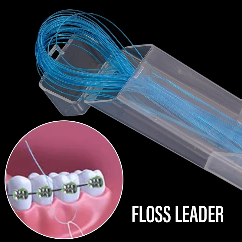 35/70pcs Dental Floss Threaders Orthodontic Floss Puller Dental Traction Line for Crown Brace Bridge Teeth Cleaning Tools