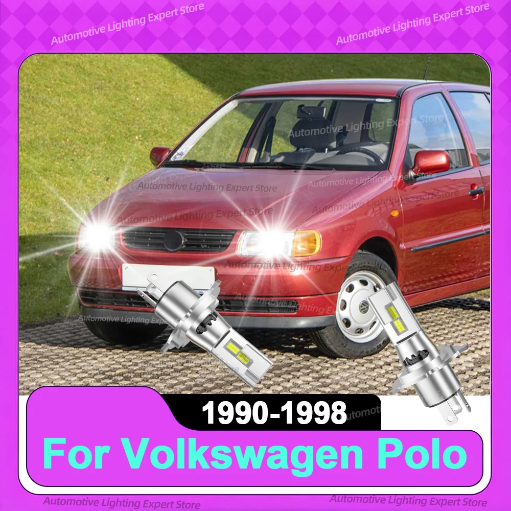 

2 шт. светодиодные лампы для фар CANBUS 30000LM мини-лампа CSP с вентилятором для Volkswagen Polo 1990-1998 1995 1996 1997