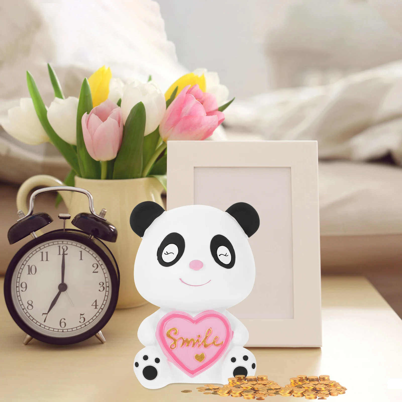 

Piggy Bank Vinyl Coin Jar Money Saving Box Decorative Container Shaped Safe Cute Home Gift Birthday Christmas