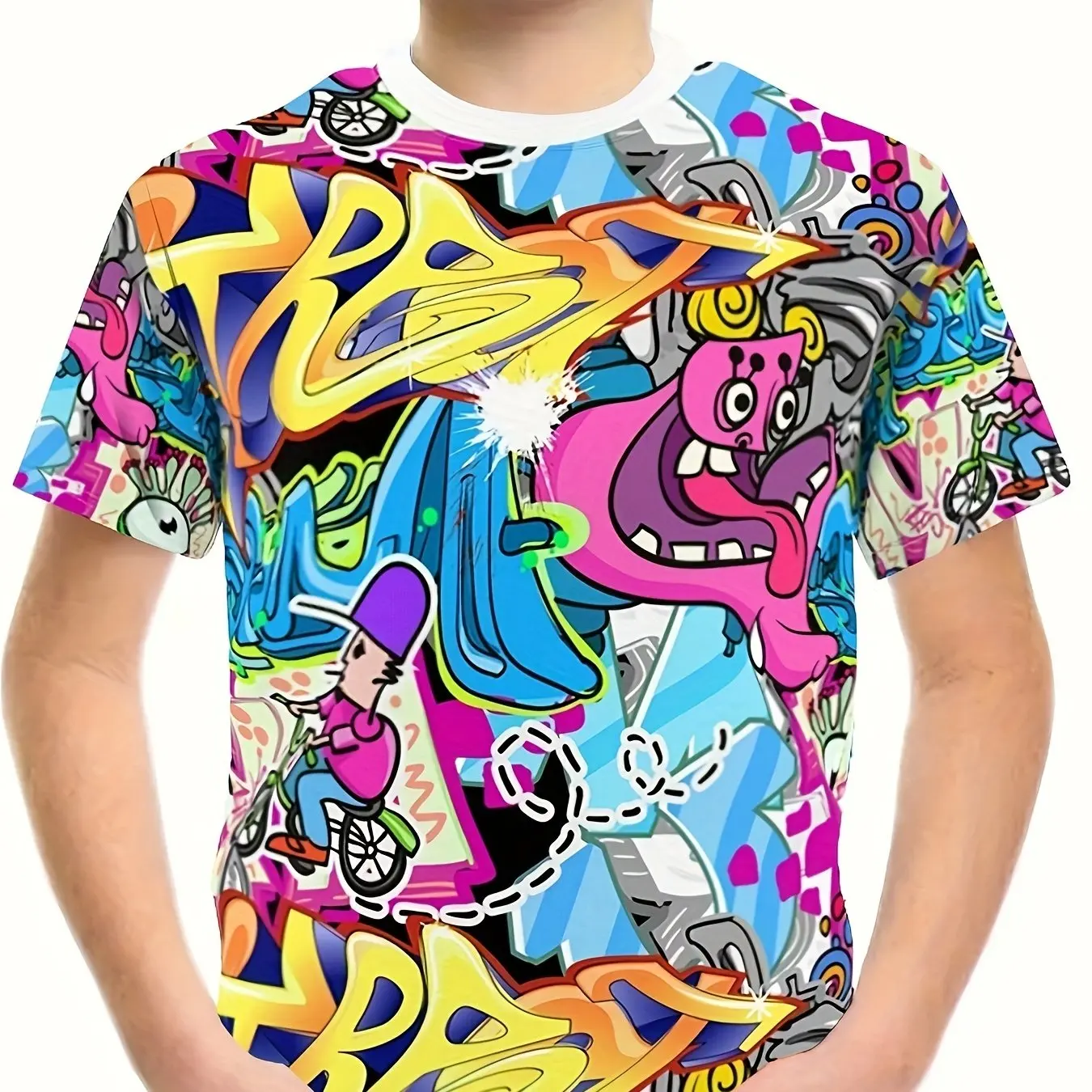 

dziecięca odzież dziecięca Chłopcy Tshirt z krótkim rękawem Dziecko T Shirt 3D Cartoon Print Casual Round Neck Tees Kids Summer Clothes Girl Top