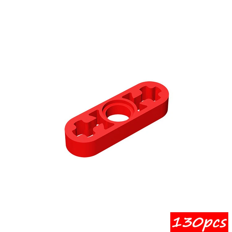 130PCS High-Tech Assemble Particle 6632 1x3 Bolt Hole Arm Building Blocks Kit Part Idea DIY Toys For Children Birthday Gifts