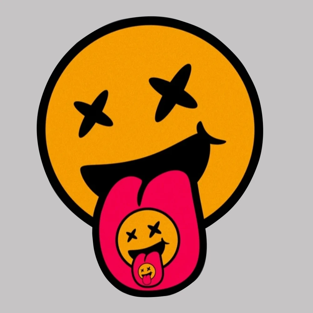 Pegatinas creativas con cara sonriente para motocicleta, calcomanías de vinilo impermeables para motocicleta, Scooter Eléctrico, cuerpo, tanque de combustible, casco de carreras, 1 ud.