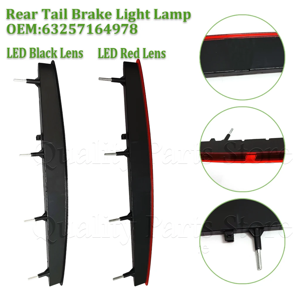 

For BMW 1 Series 128i 135i M E82 E88 2007 2008 2009 2010 2011 2012 2013 Rear Boot Third Brake Stop Light Lens LED 63257164978