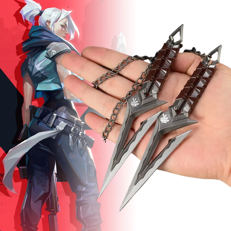 6.3inch Metal Katana Syuriken Ninja Knife Anime Valorant Cosplay Prop Steel Sword Real Size Japanese Katana Samurai Sabre Gift