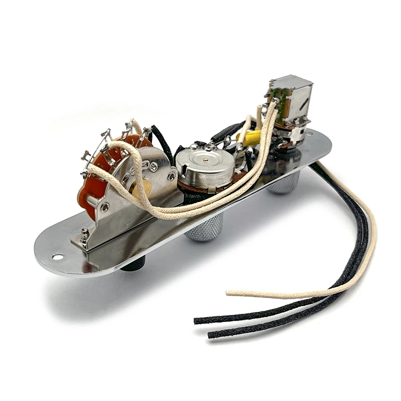 TL Guitar Prewired Series-Parallel Switching Control Plate Harness Blade Switch/250K Pots with Waxed Cloth Wire