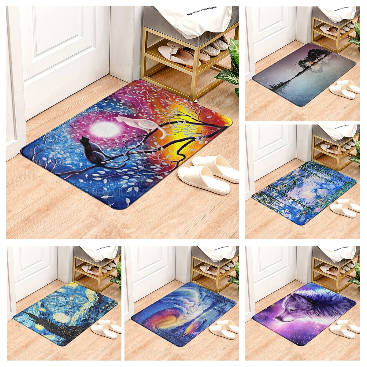 House entrance carpet Home Colorful animals doormat  Room Bath mat Foot mat bathroom non-slip mat Kitchen water absorption mat