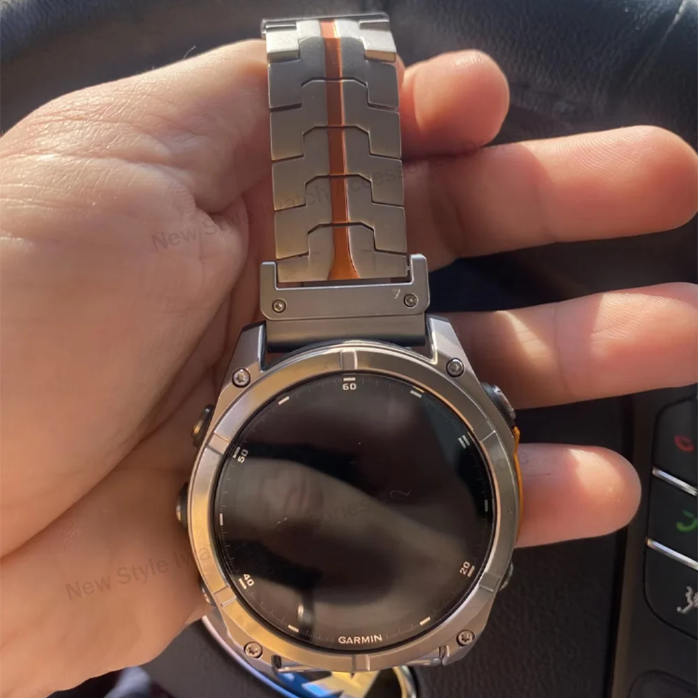 22 مللي متر 26 مللي متر سوار فولاذي غير قابل للصدأ لساعة Garmin Fenix 8 7X Pro 51 مللي متر 6Pro 5Plus إندورو 3 حزام معدني لحزام Garmin Instinct 2X