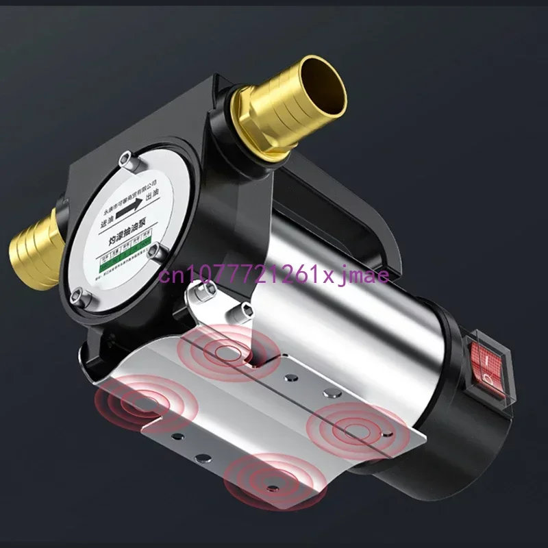 Small Portable Reversible Electric Oil Pump 12V/24V/580W Stainless Steel Diesel/Kerosene Self-Priming Oil Suction Pump