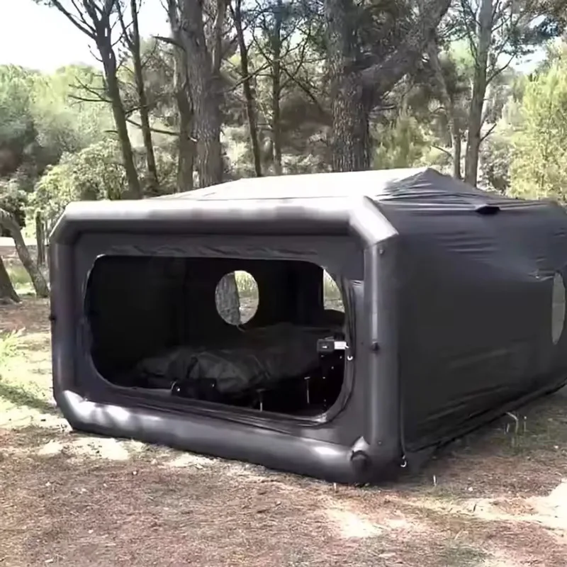 

Portable Black Tent Air Station Pod Tent, Fast-Deploying Inflatable Shelter Tent