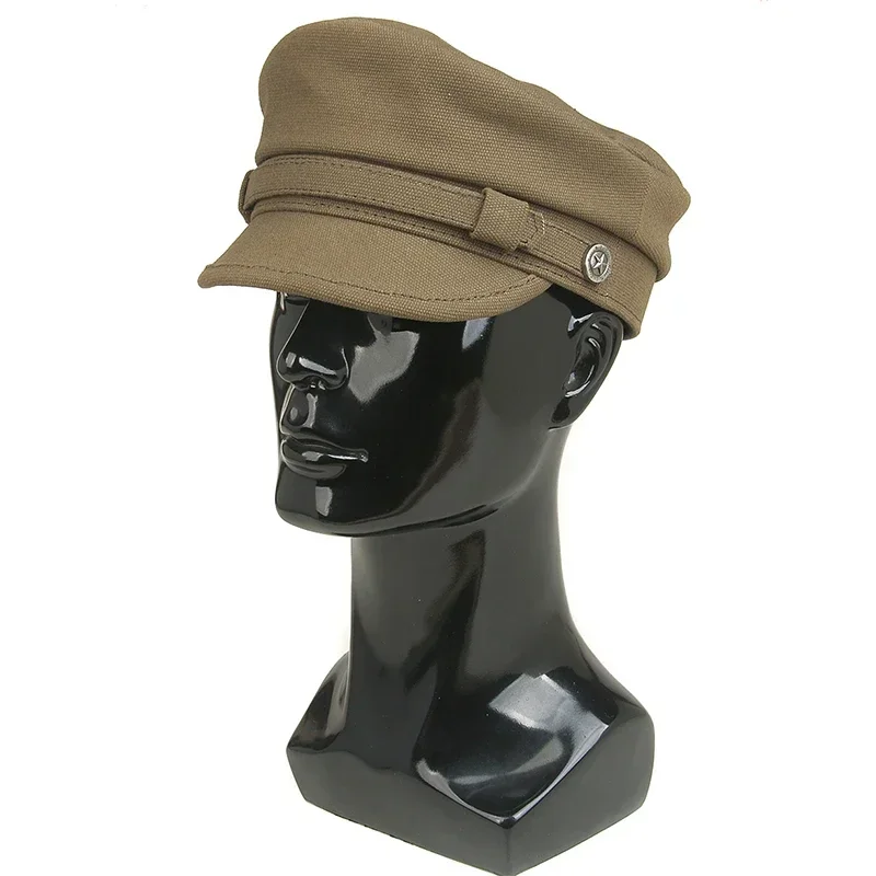 Topi pelaut wanita, gaya Militer Tentara keren mode topi Angkatan Laut atasan datar sepeda motor topi penampilan panggung topi kapten