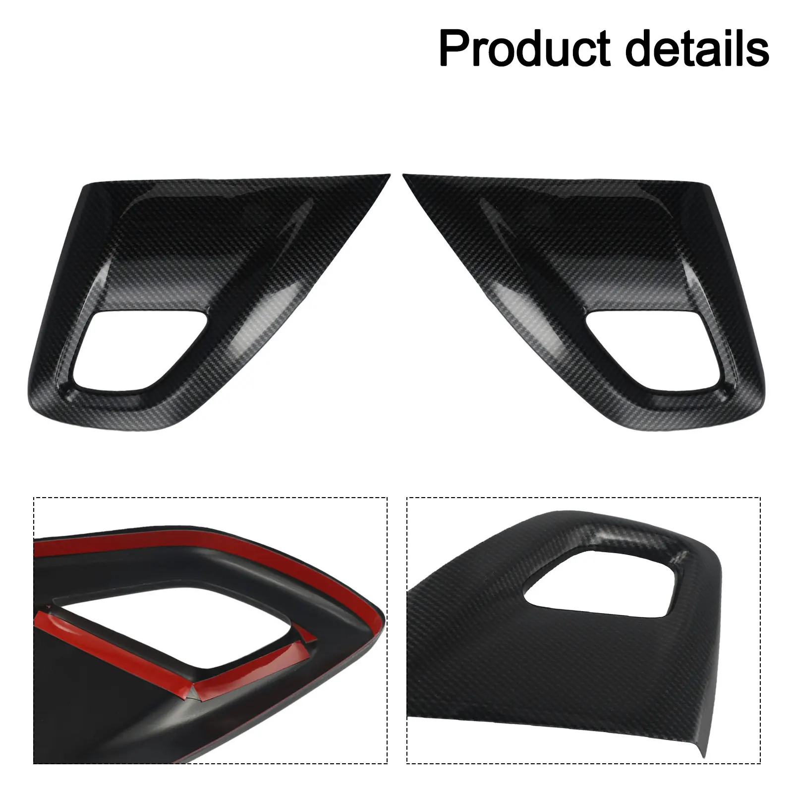 Carbon Fiber Armrest Cover Trim Cover Replace Car Door Trim Cover Lightweight Structure Non Deformation Feature